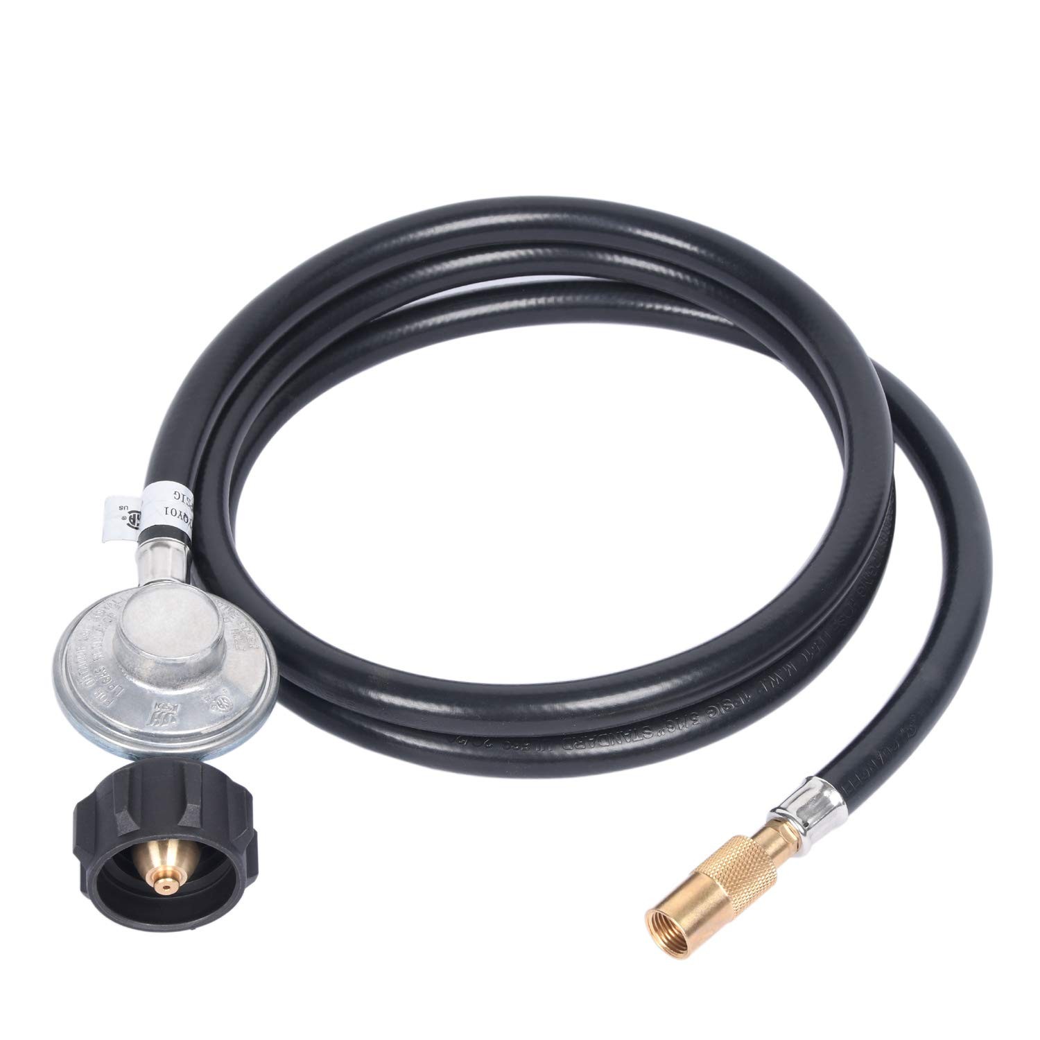 GasSaf 6 FT Propane Regulator Hose, Propane Adapter Hose with Regulator for B...