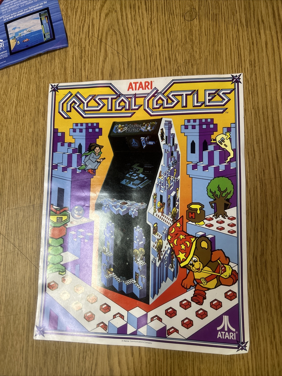Atari CRYSTAL CASTLES Arcade Video Game flyer - original