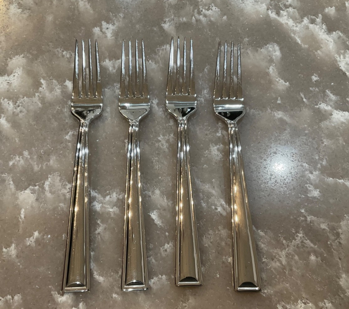 Set of 4 Gorham Marabella Stainless Steel Dinner. Fork  Exc. Cond