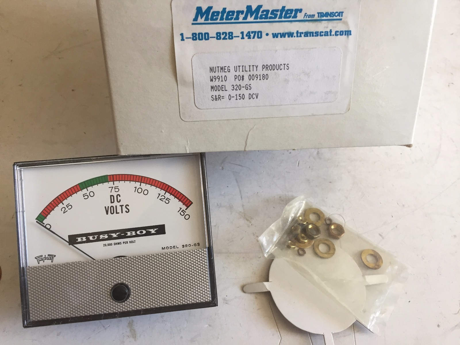NEW TRIPLET MODEL 320-GS 3-1/2" VOLTMETERS 0-150V DC NUTMEG X0245,AX