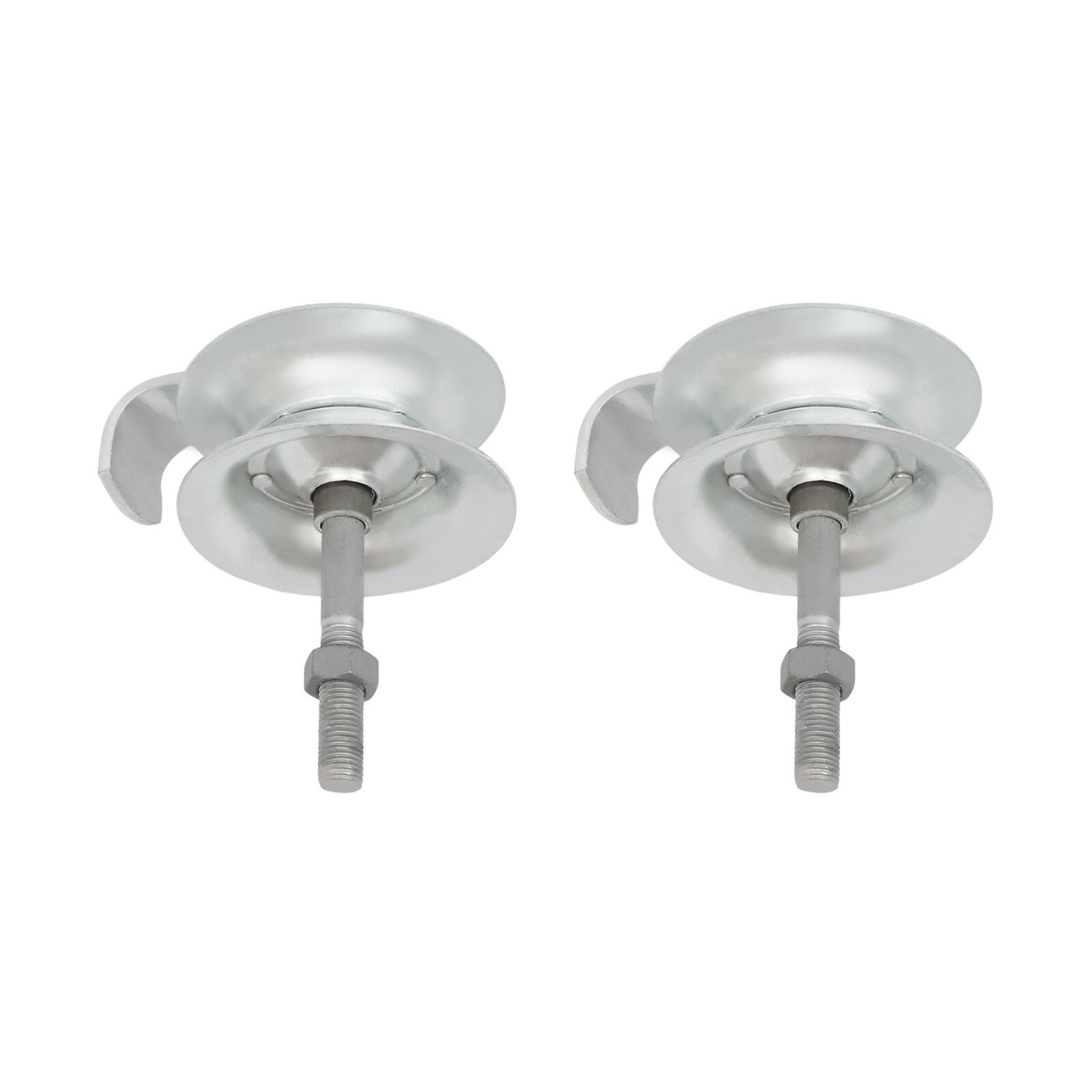 Galvanized Double Wheel Sliding Gate Hardware Kit 600 lb Capacity Silver