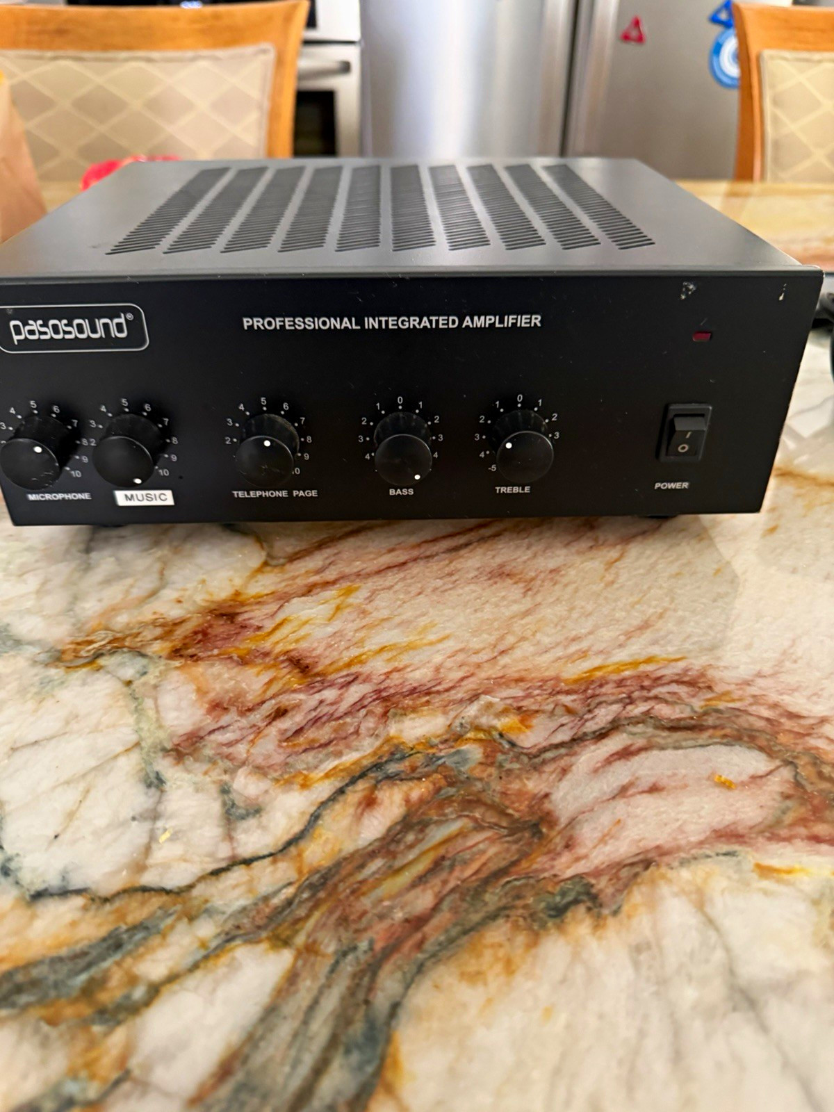 Pasosound P30BGM Integrated Amplifier 30W RMS Mono AM/FM Telephone Paging Black