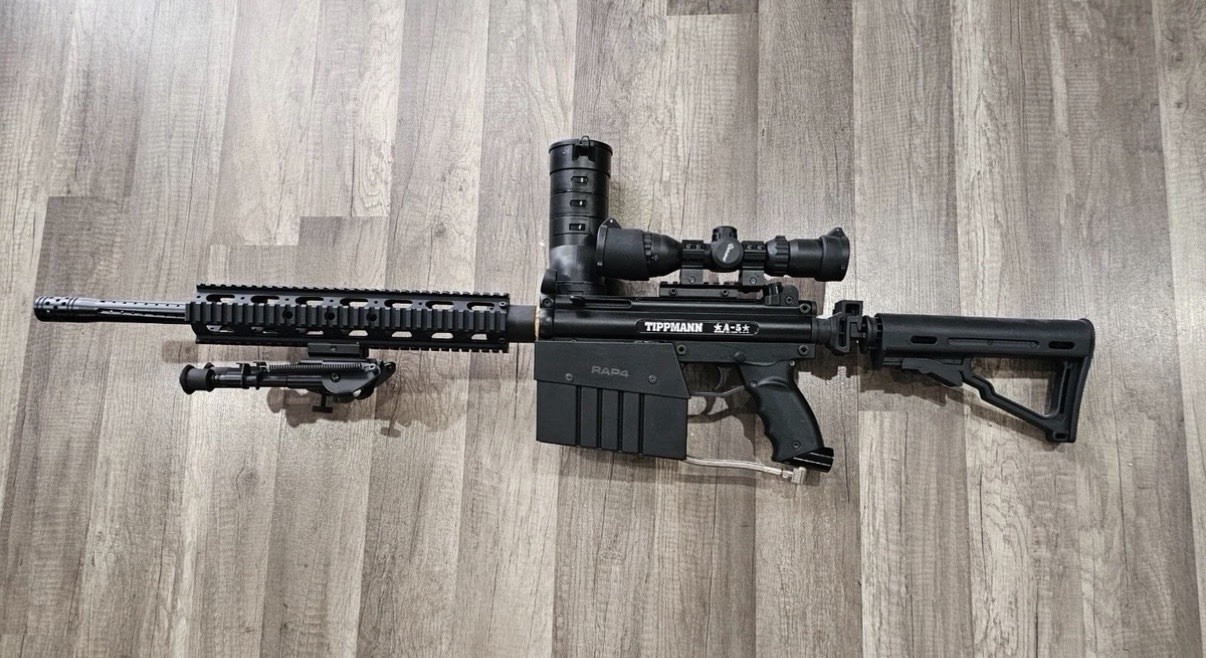 Tippmann A5 Custom Sniper Rifle Paintball Marker