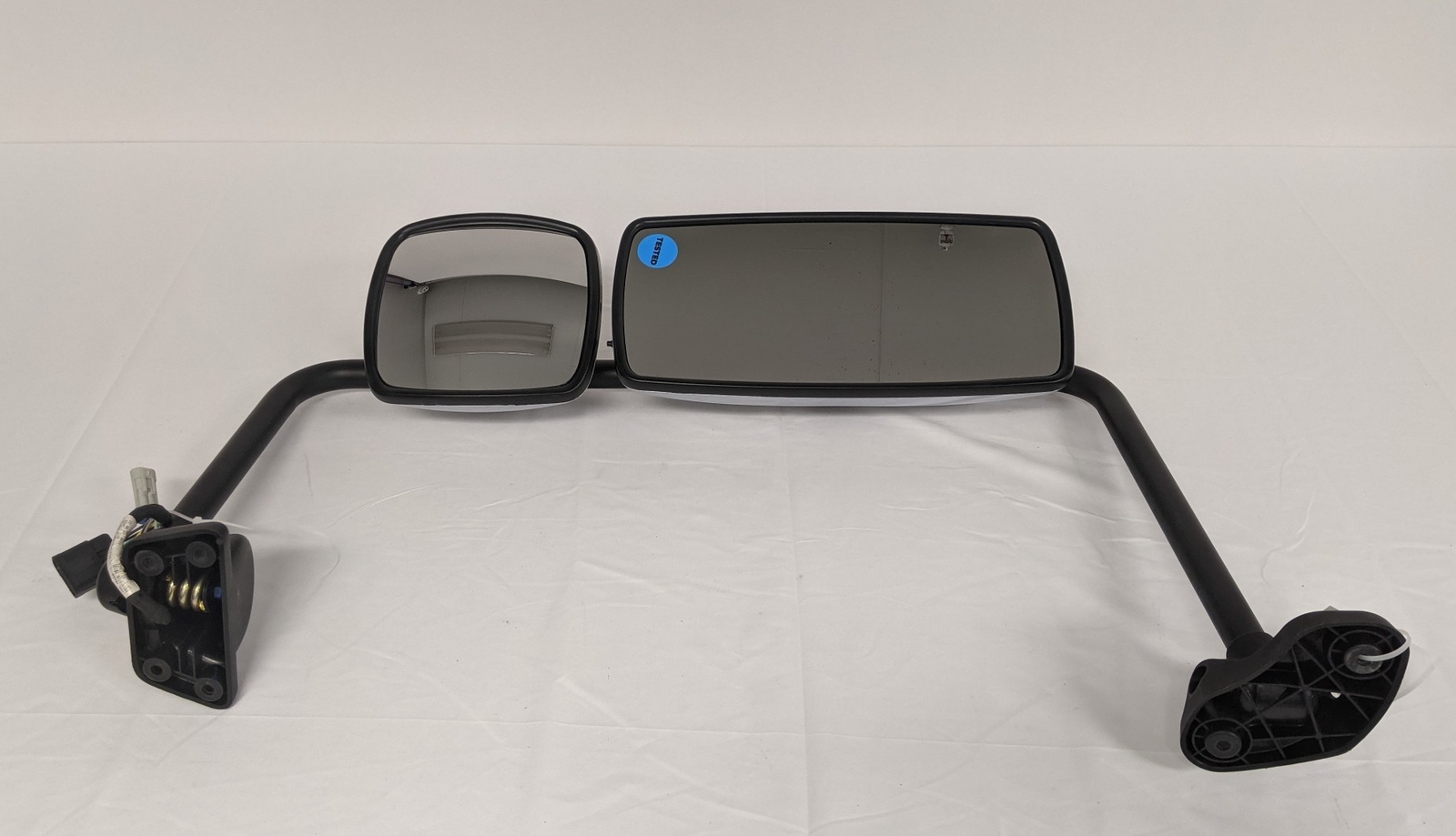 Used Freightliner M2 LH Remote HTD Chrome Mirror w/ Light - P/N  A22-74243-037