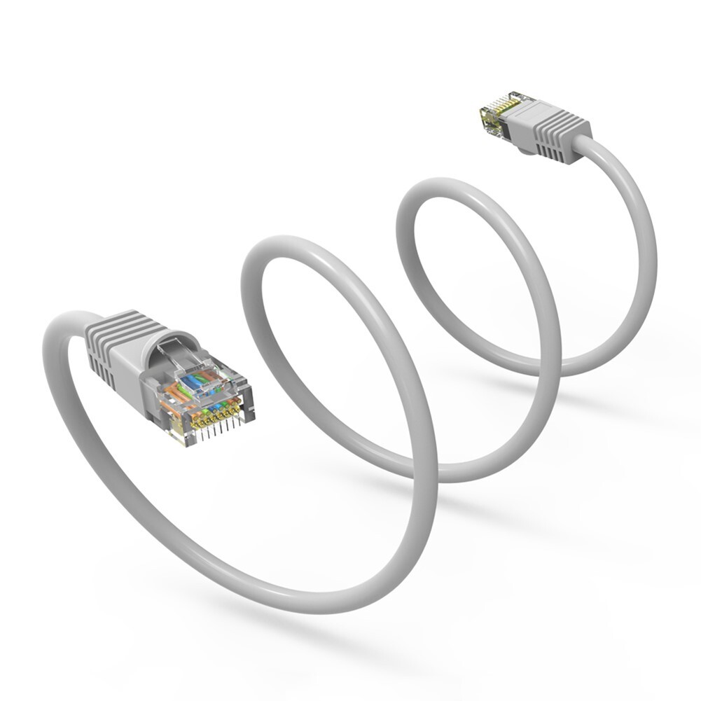 15FT Cat6 RJ45 Network LAN Ethernet Router UTP Molded Snagless Patch Cable Gray