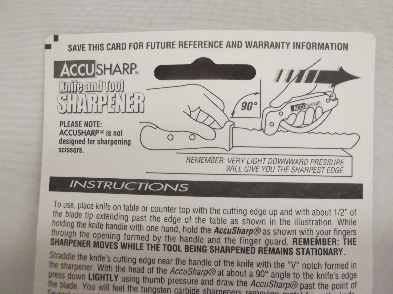 AccuSharp Knife Tool Blade Sharpener White ACC001