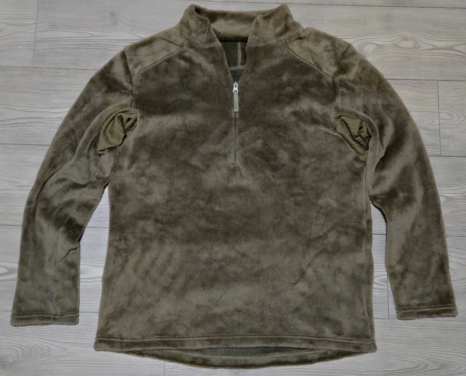 PCU Level 3 L3 1/4 Zip Brown Green Fleece Jacket Long Sleeve XL Long NSW EXW