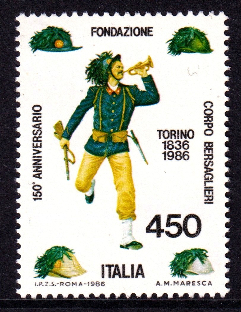 Italy 1986 Bersaglieri Corps - 150th Anniv. Mint MNH SC 1678