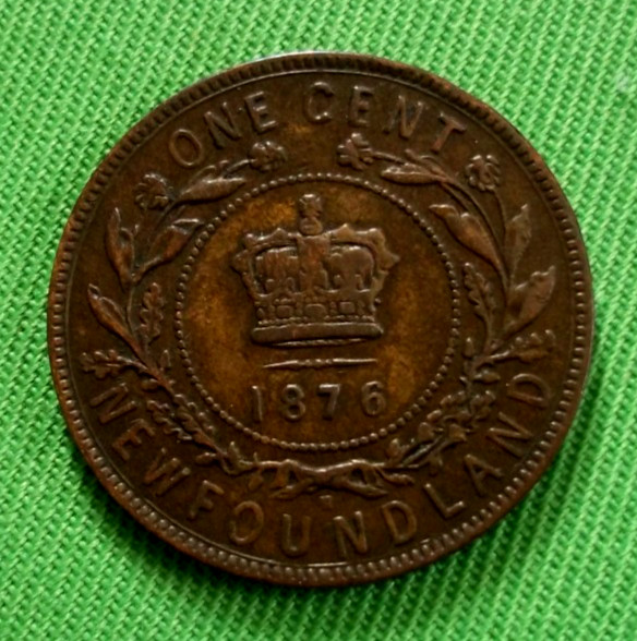 1876H QUEEN VICTORIA NEWFOUNLAND ONE CENT COIN.