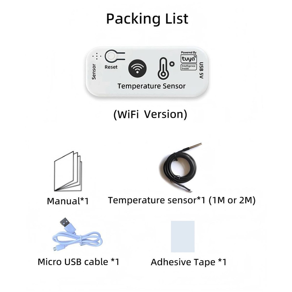 TUYA WIFI Temperature Sensor APP Remote Tuya Temperature Sensor 2.4G WiFi9451