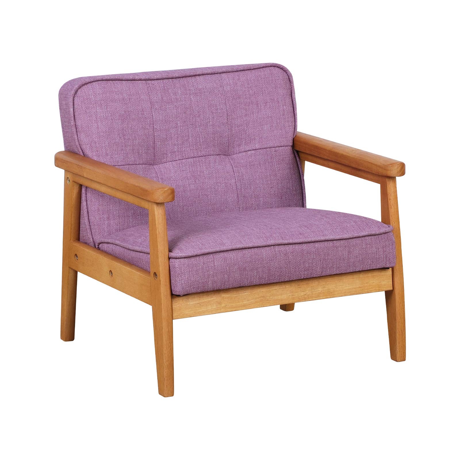 Toddler Chair,Single Kid Sofa Chair with Solid Wood Structure and Linen Fabri...