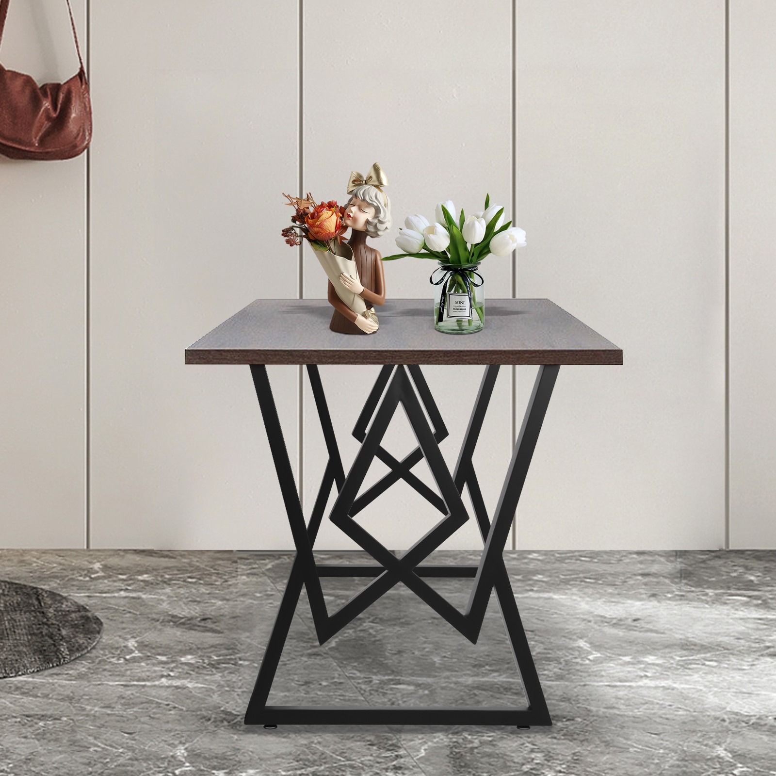 Modern Black Steel Table Legs Set Of 2 24×28 In Heavy Duty 440 Lb Capacity