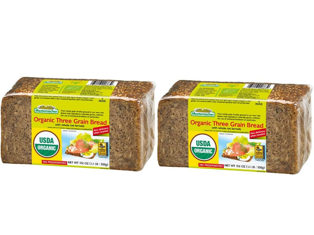 Whole Grain Bread (Whole Rye, 17.6 Oz, Pack of 2)