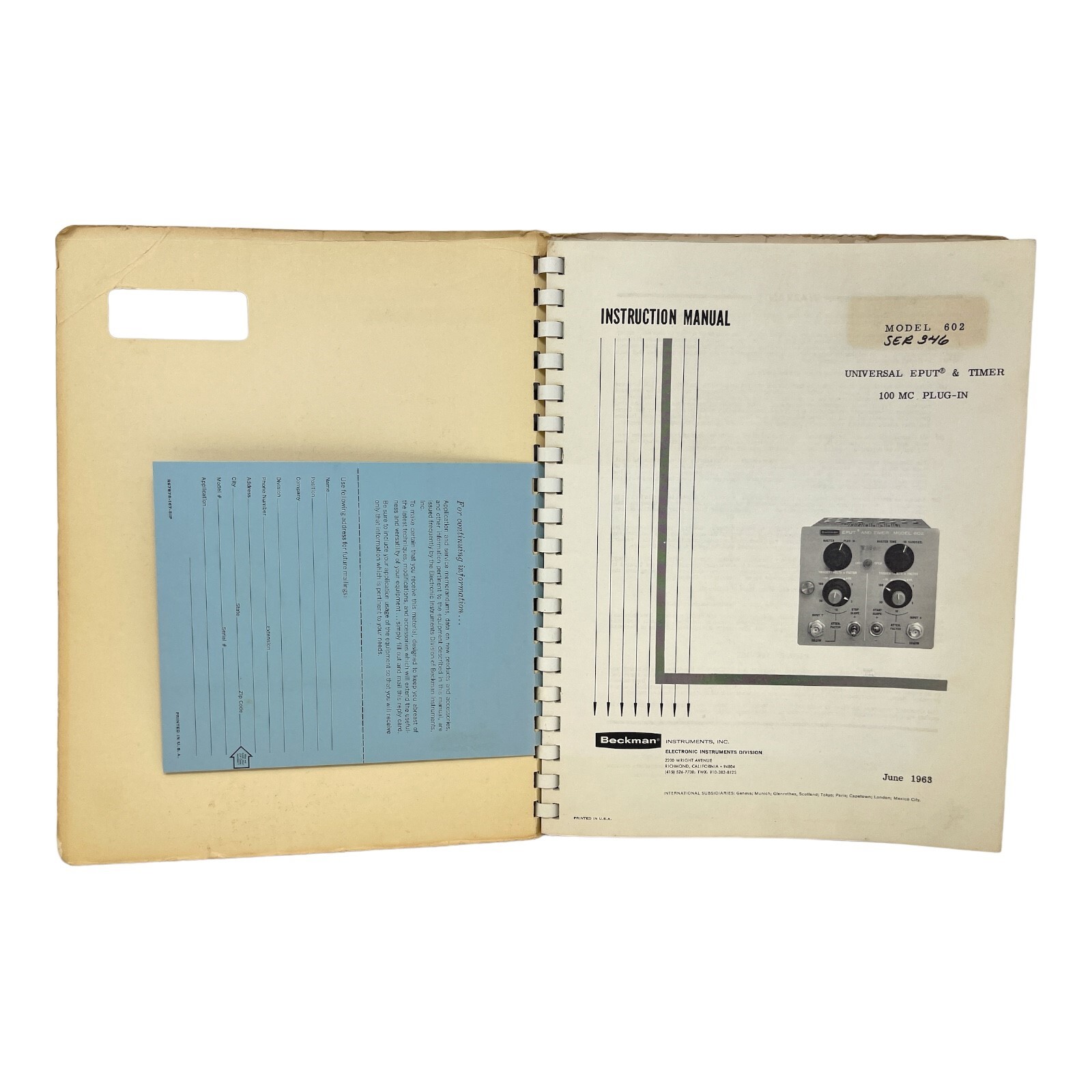 BECKMAN MODEL 602 INSTRUCTION MANUAL