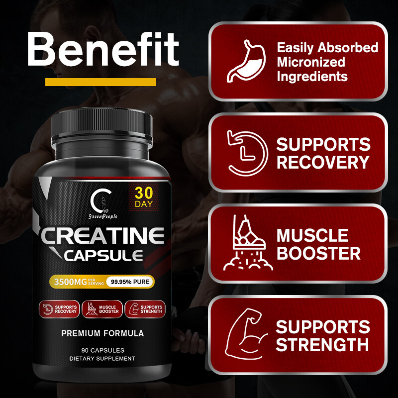 GPGP Creatine Monohydrate 180ct – Pure Muscle Growth & Workout Support Capaules