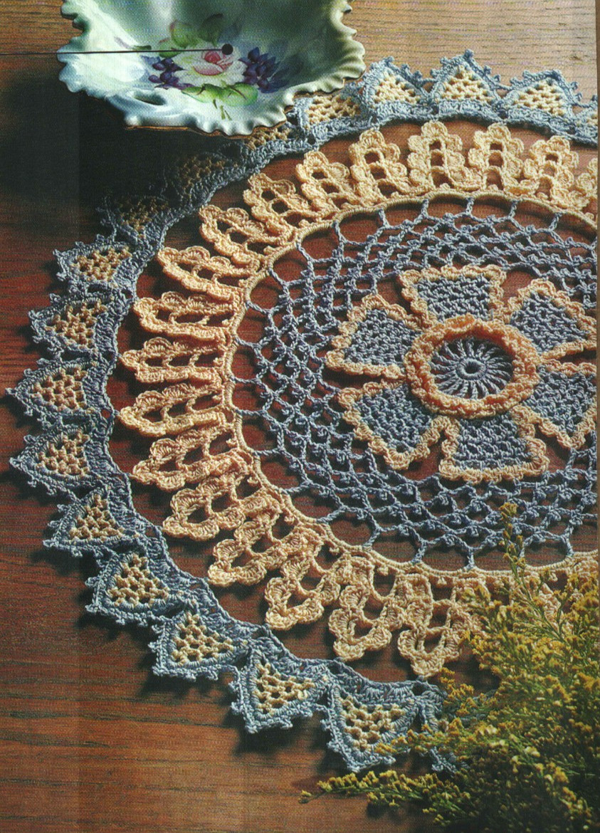 GOLDEN DAYS DOILY 16" HOME DECOR DIGEST SIZE CROCHET PATTERN INSTRUCTIONS