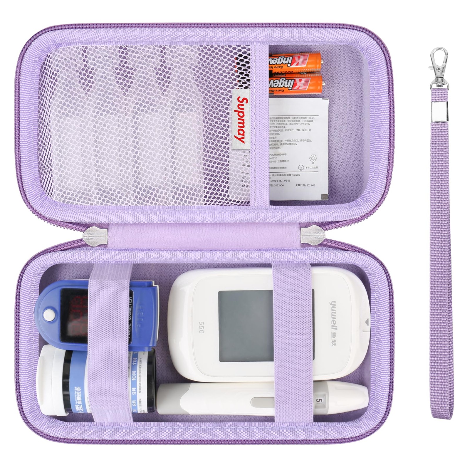 Diabetic Supplies Hard Case Diabetic Supply Organizer Bag Carrying Case for D...