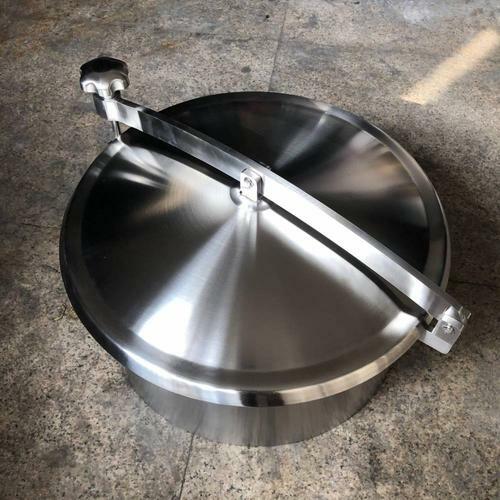 Intbuying 304 Stainless Steel Circular Manhole Cover Sanitary Tank Manway Door