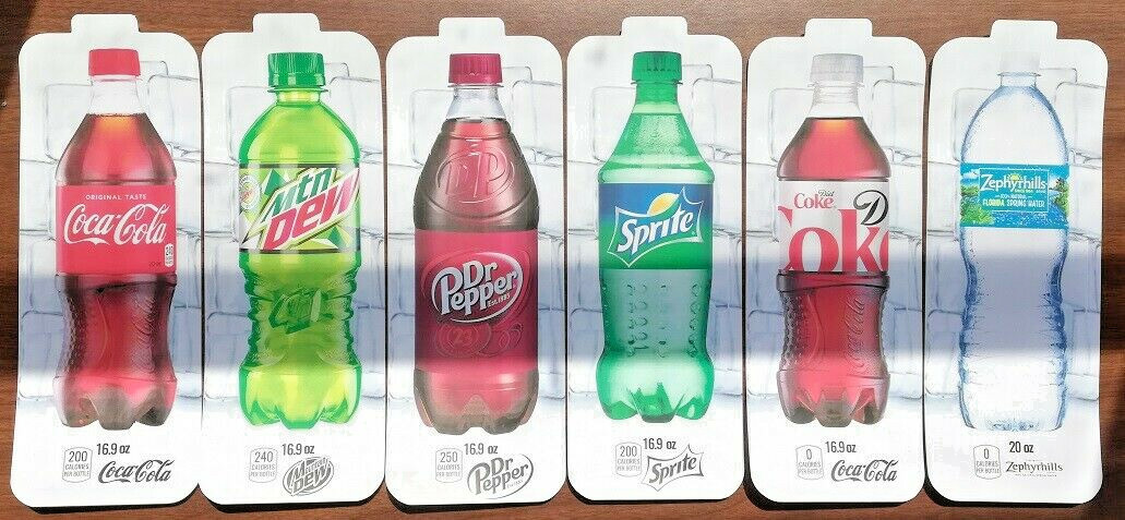 (6) Royal Vendors Chameleon CUSTOM 16.9 oz Bottle Vend Labels (Flavor Strips)