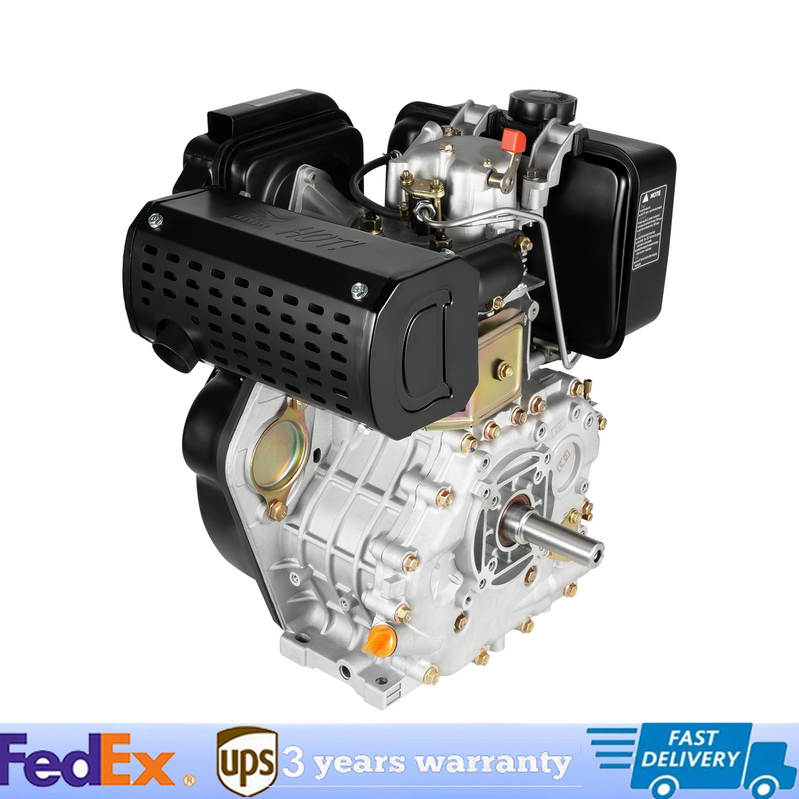 418CC Heavy Duty 4 Stroke 10HP Diesel Engine Single Cylinder Shaft Air-Cooled