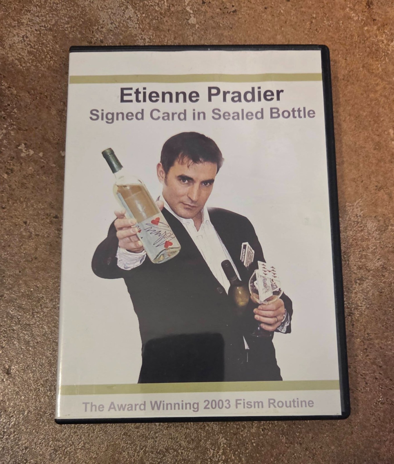 Signed Card in Sealed Bottle  by Etienne Pradier Magic Mentalism Tricks