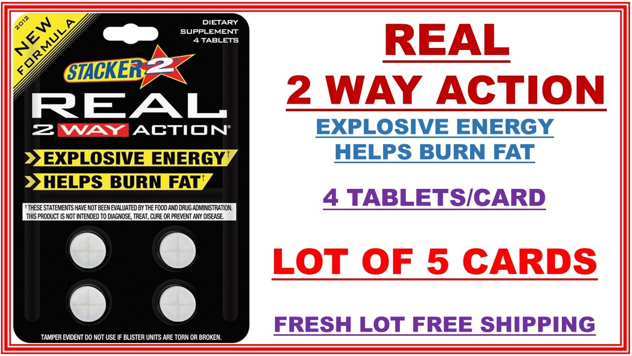 Genuine Real 2 Way Action Diet & Energy Tablets 4/Cards (Lot of 5X) 20
