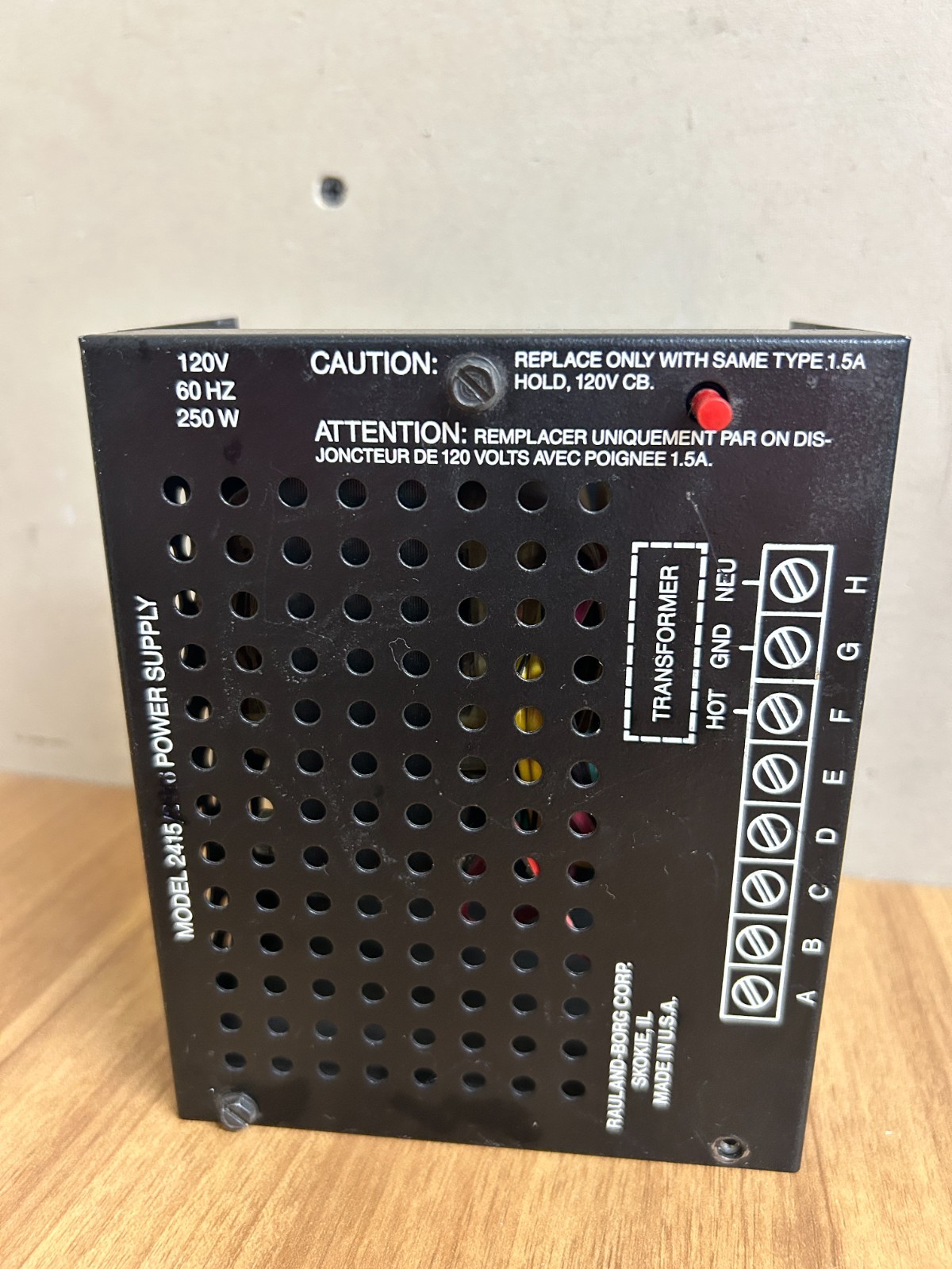 Rauland Borg 2415 Power Supply