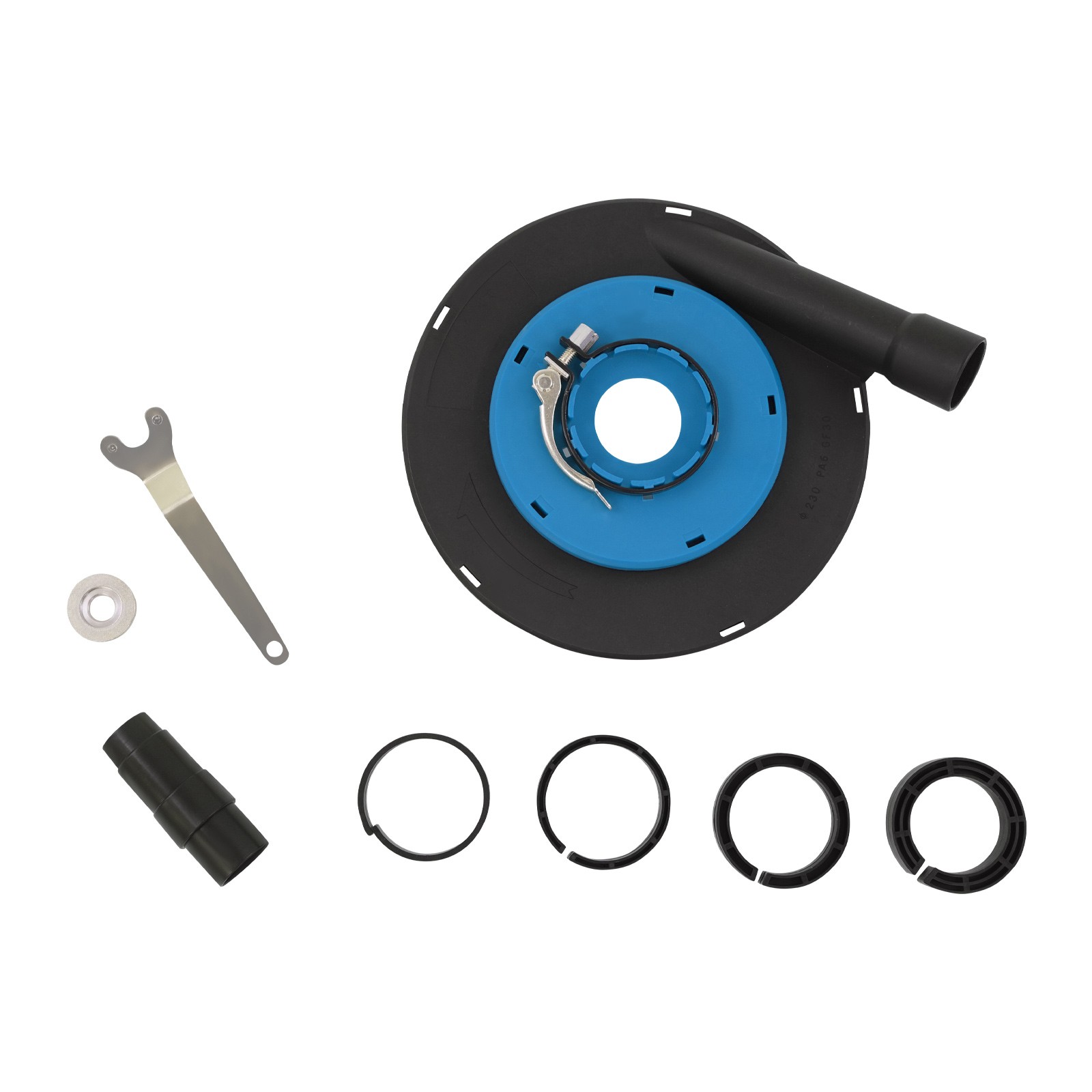 9 Inch Angle Grinder Dust Shroud Blue Vacuum Attachment for Angle Grinder