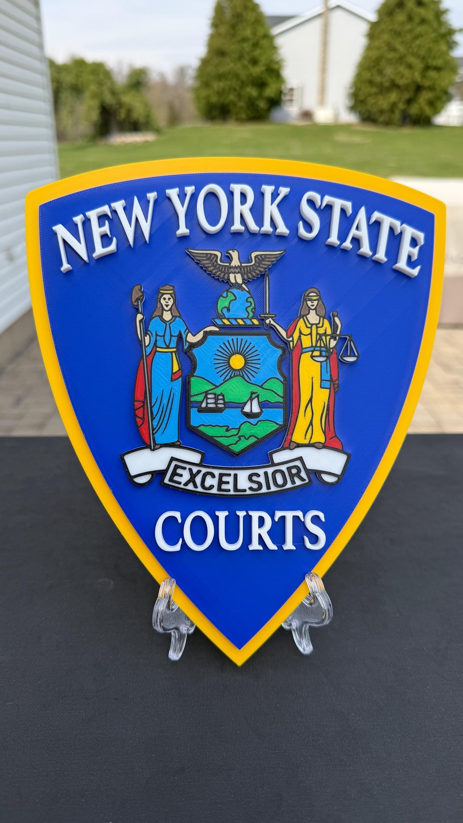 3D Embossed NYS Court Officer Plaque: First Responder Wall Art NY