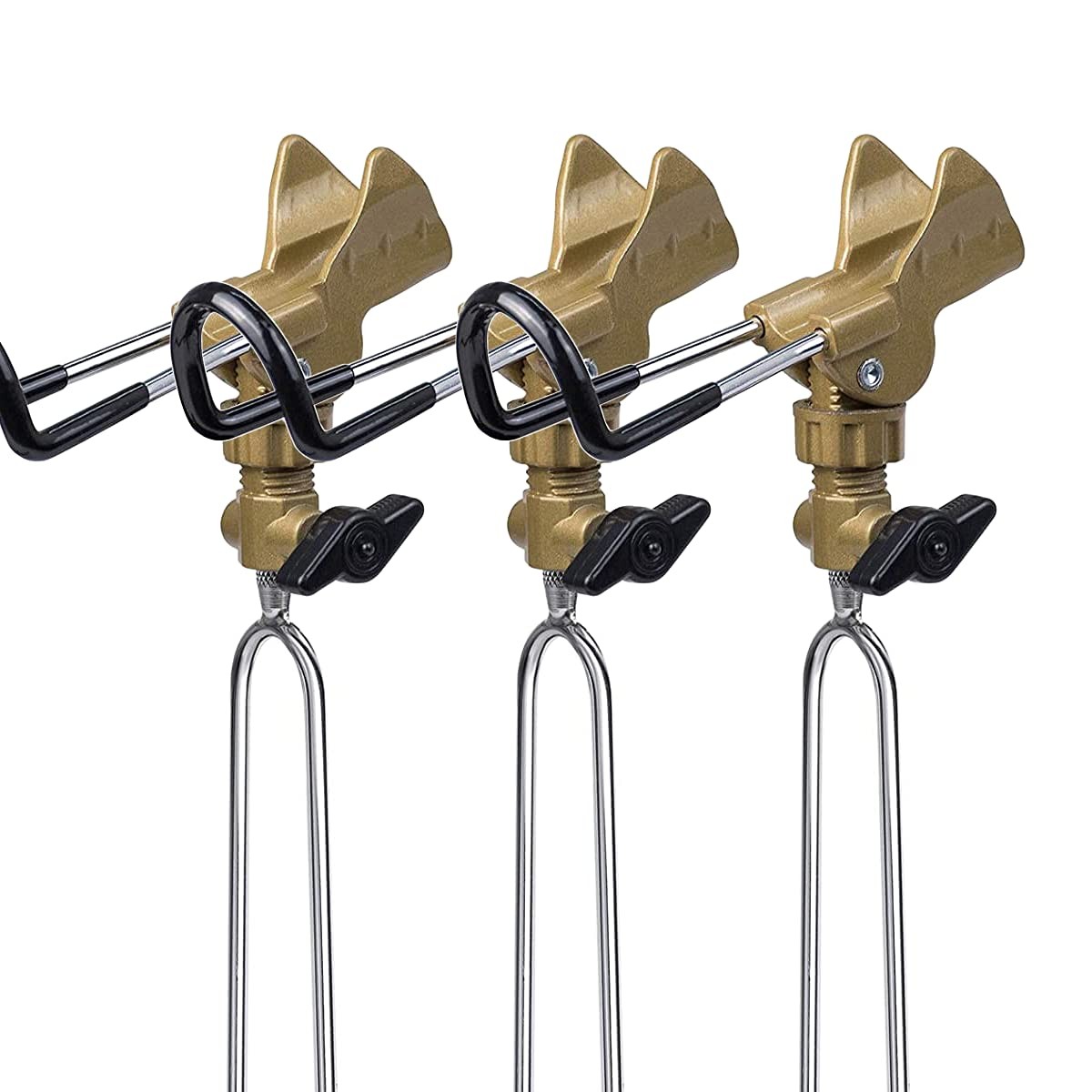 GOLDEAL 2pcs Rod Holders for Bank Fishing, Universal Fishing One Size, Yellow