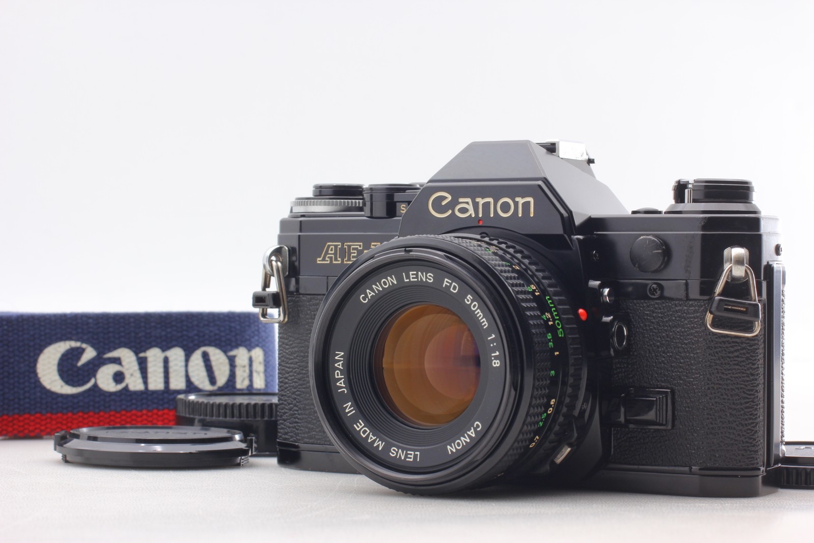 [ Near MINT ] Canon AE-1 35mm Film Camera New FD NFD 50mm f/1.8 Lens From JAPAN
