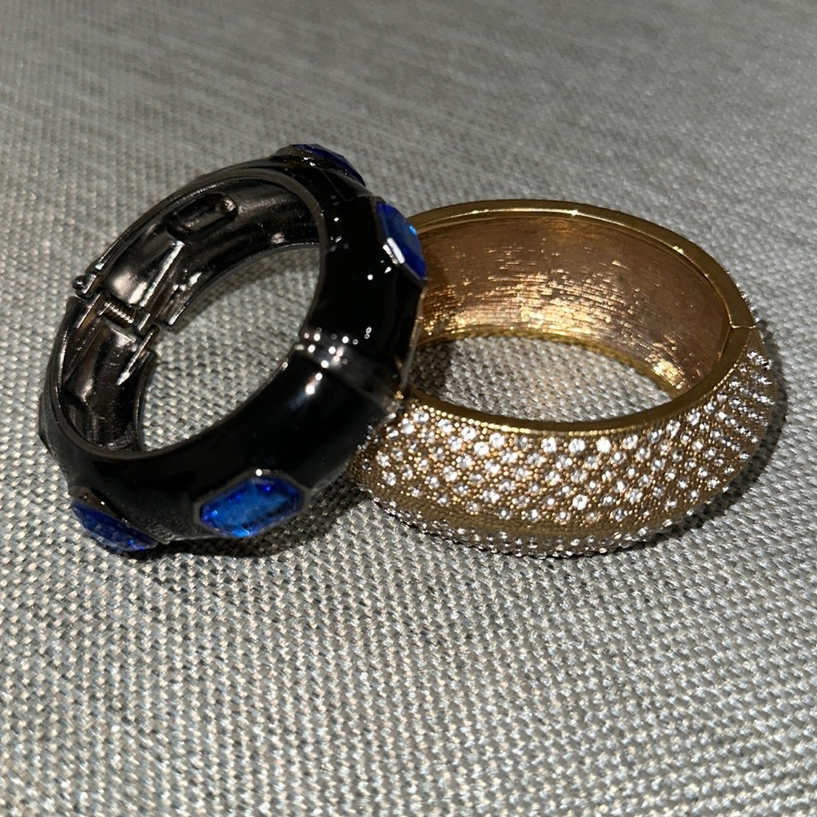 Pair of magnetic rhinestone bracelets fashion jewelry