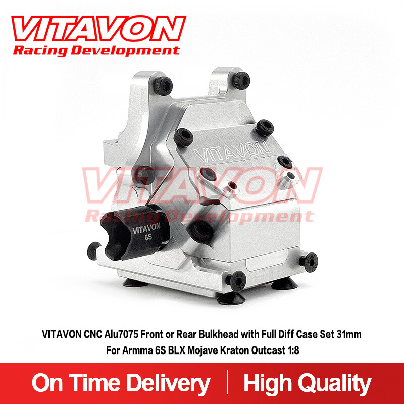 Vitavon CNC Alu7075 Bulkhead With Full Diff Case Set 31mm For Armma 6S