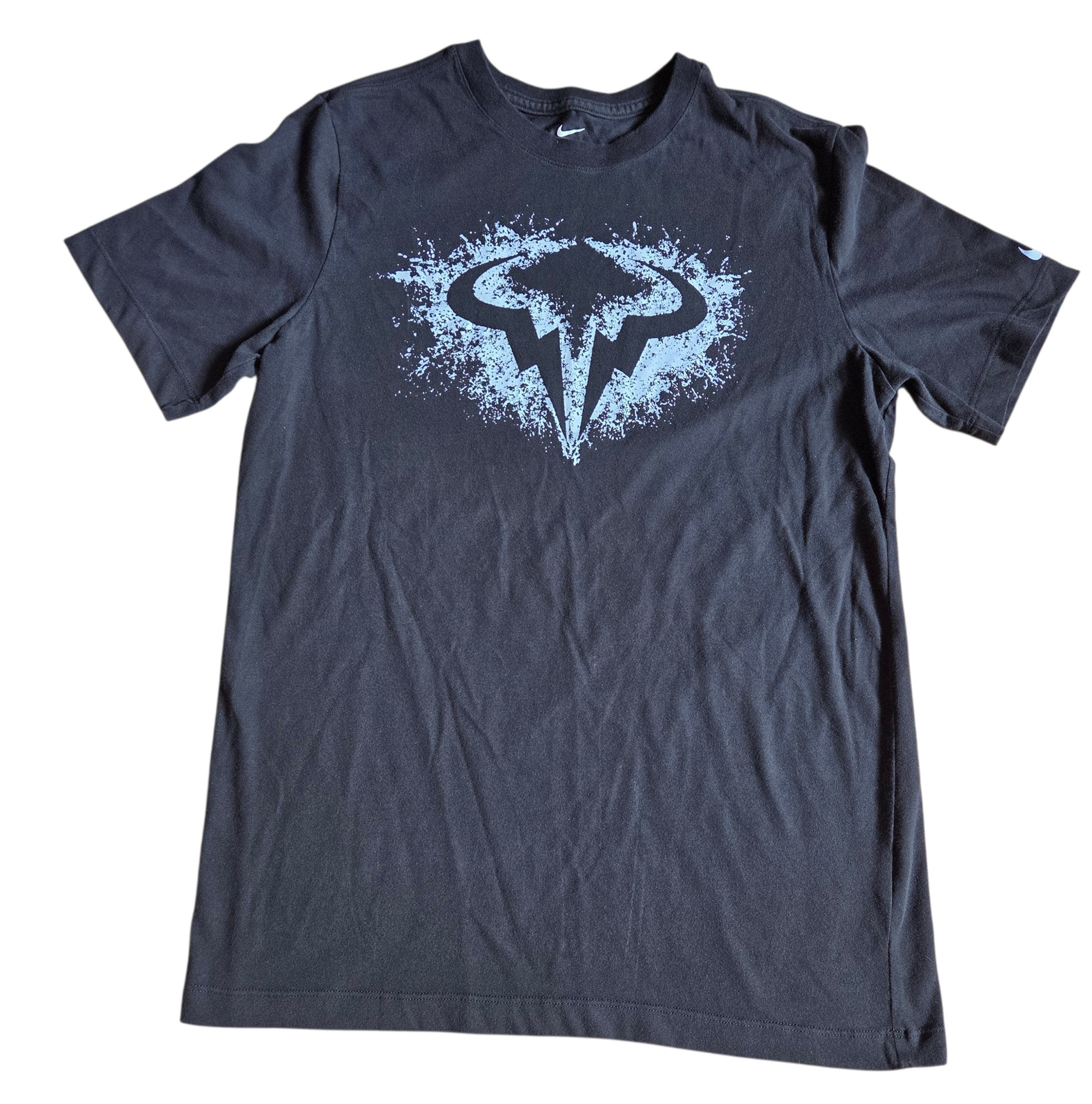 Nike Court Dri-Fit Rafa Rafael Nadal Raging Bull Tennis Blue T-Shirt Medium