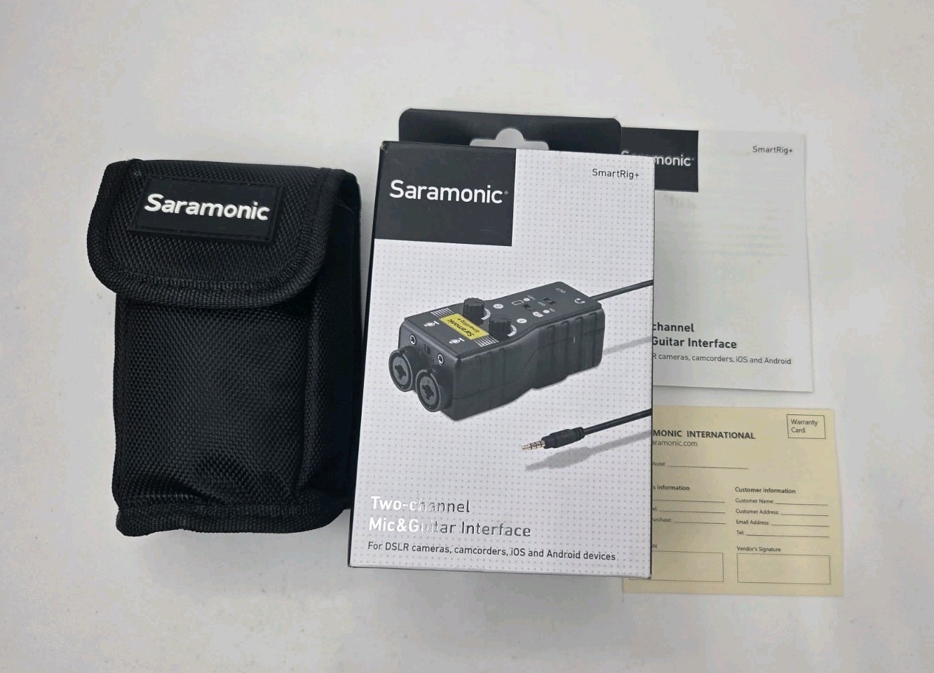 Saramonic SmartRig+ 2-Channel Audio Interface XLR 1/4" iPhone DSLR Android