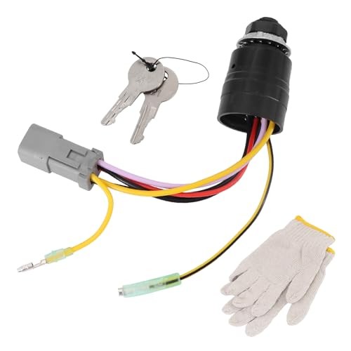 Ignition Switch 129572 with Keys 3-Position 6-Wire Connectors Compatible with
