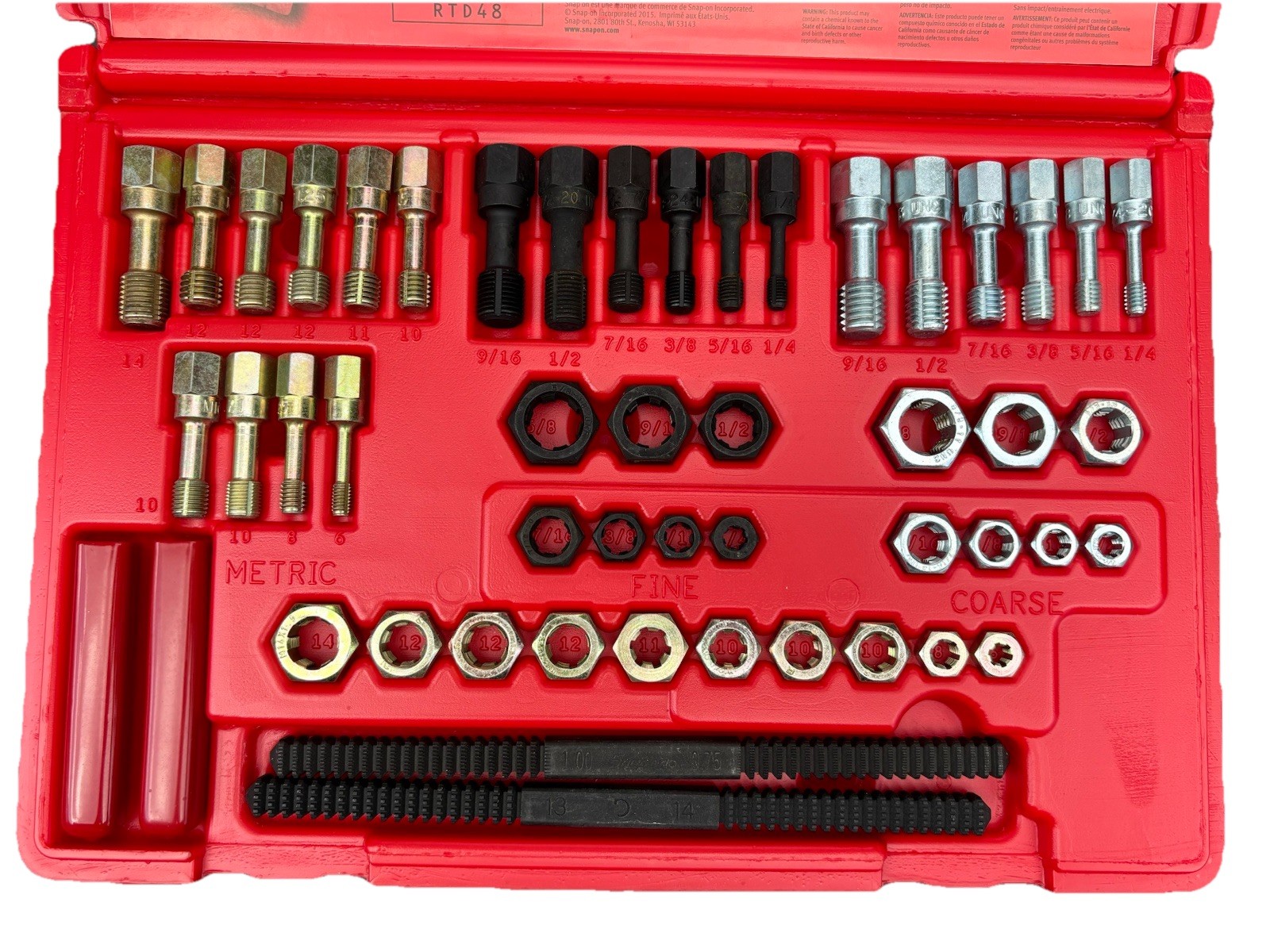 Snap-on Master Rethreading Tap and Die Set 48pcs (RTD48)