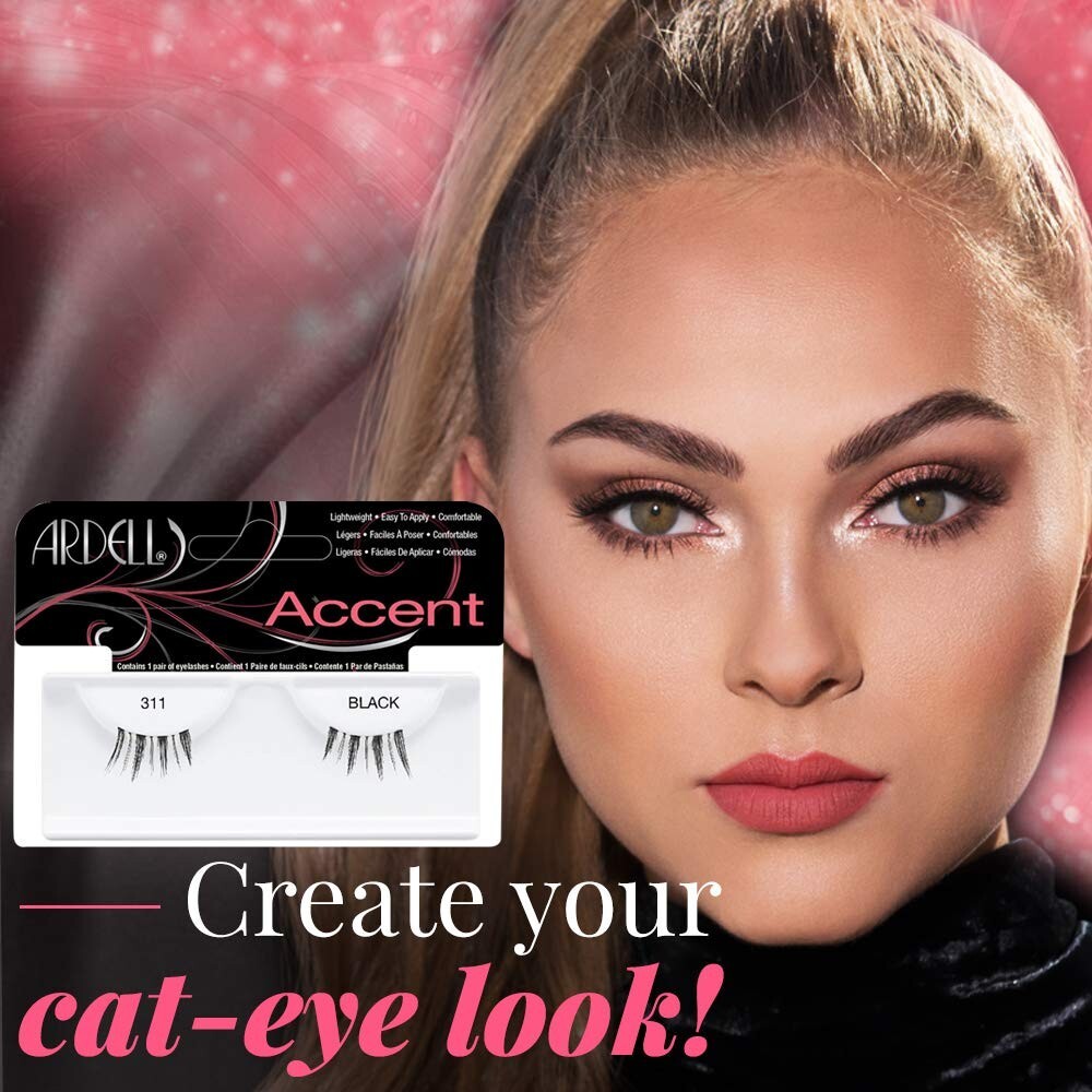 Ardell Accents False Eyelashes #311 Black (4 Pack)
