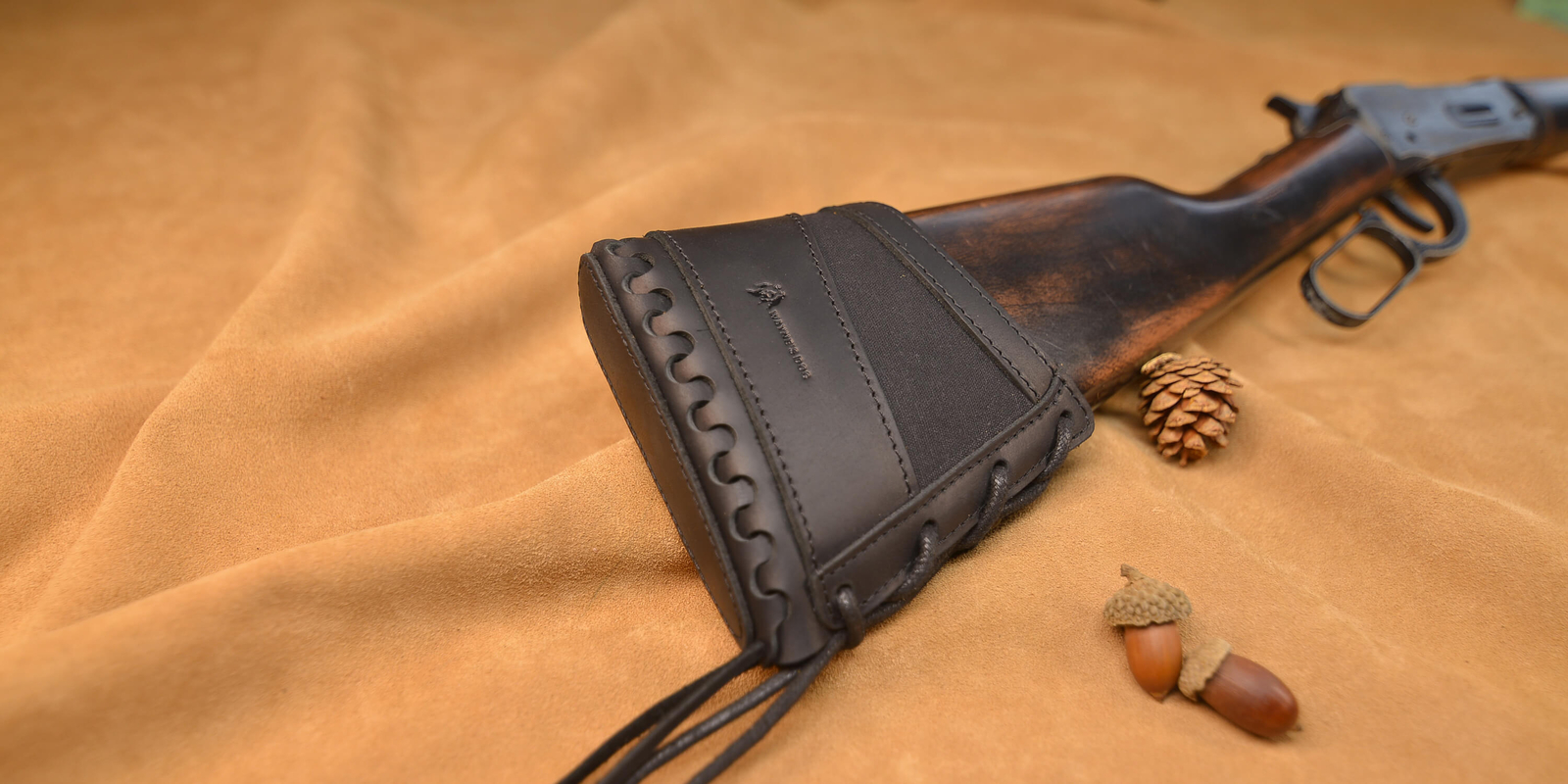 Non-slip Rifle Recoil Pad Vintage Canvas & Leather Shotgun Buttstock Sleeve
