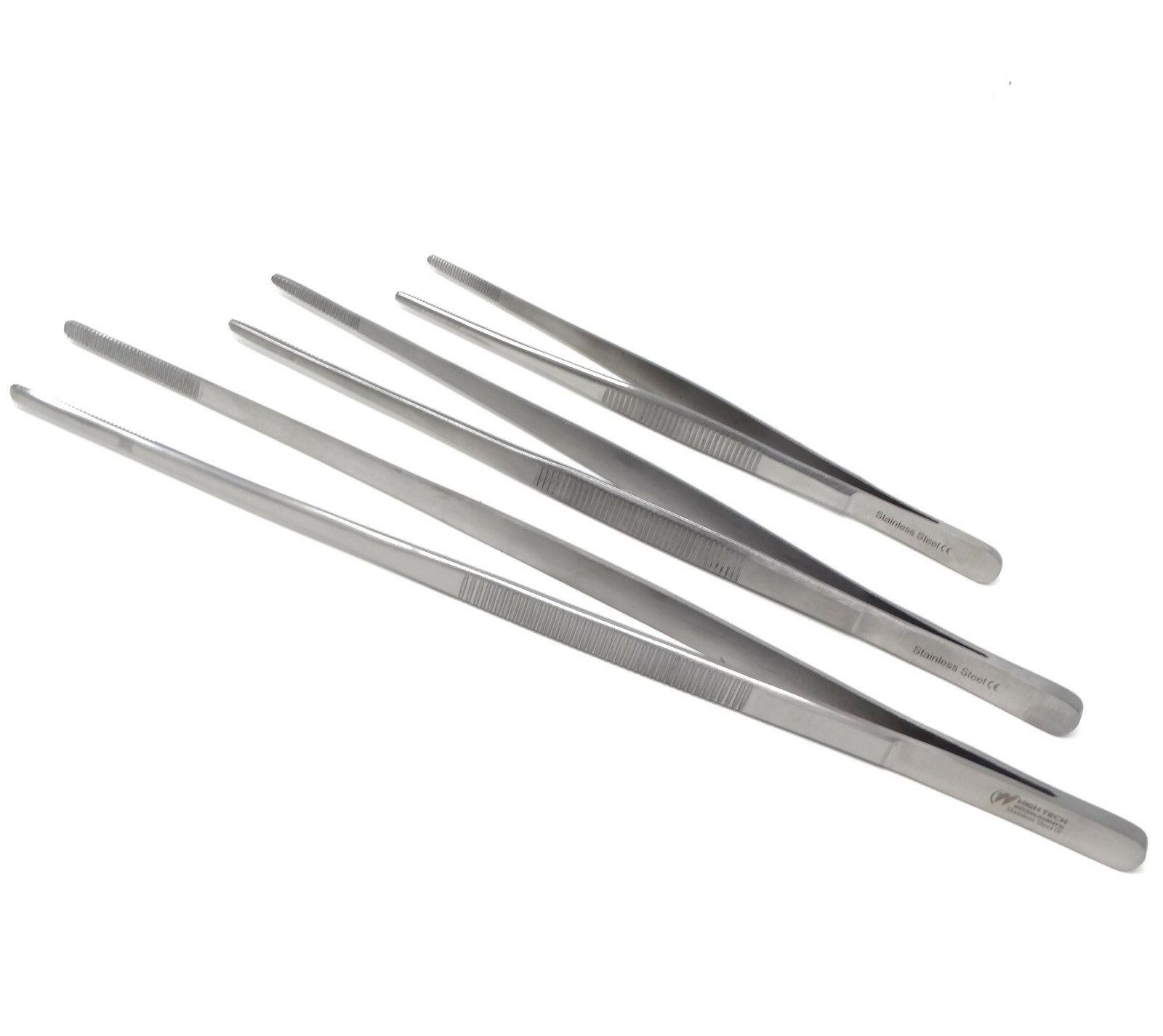 3 Tweezers Thumb Dressing Forceps 8" 10" 12" Serrated