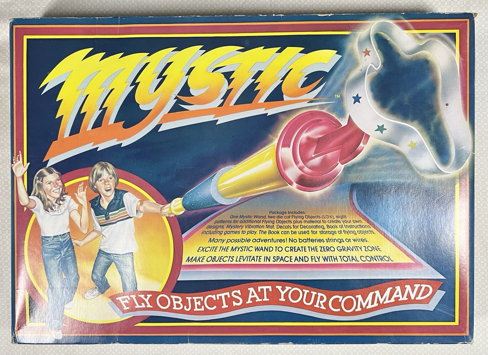 Vintage 1981 Mystic Toy Knots Inc Static Electricity Levitation Wand Box Set NIB
