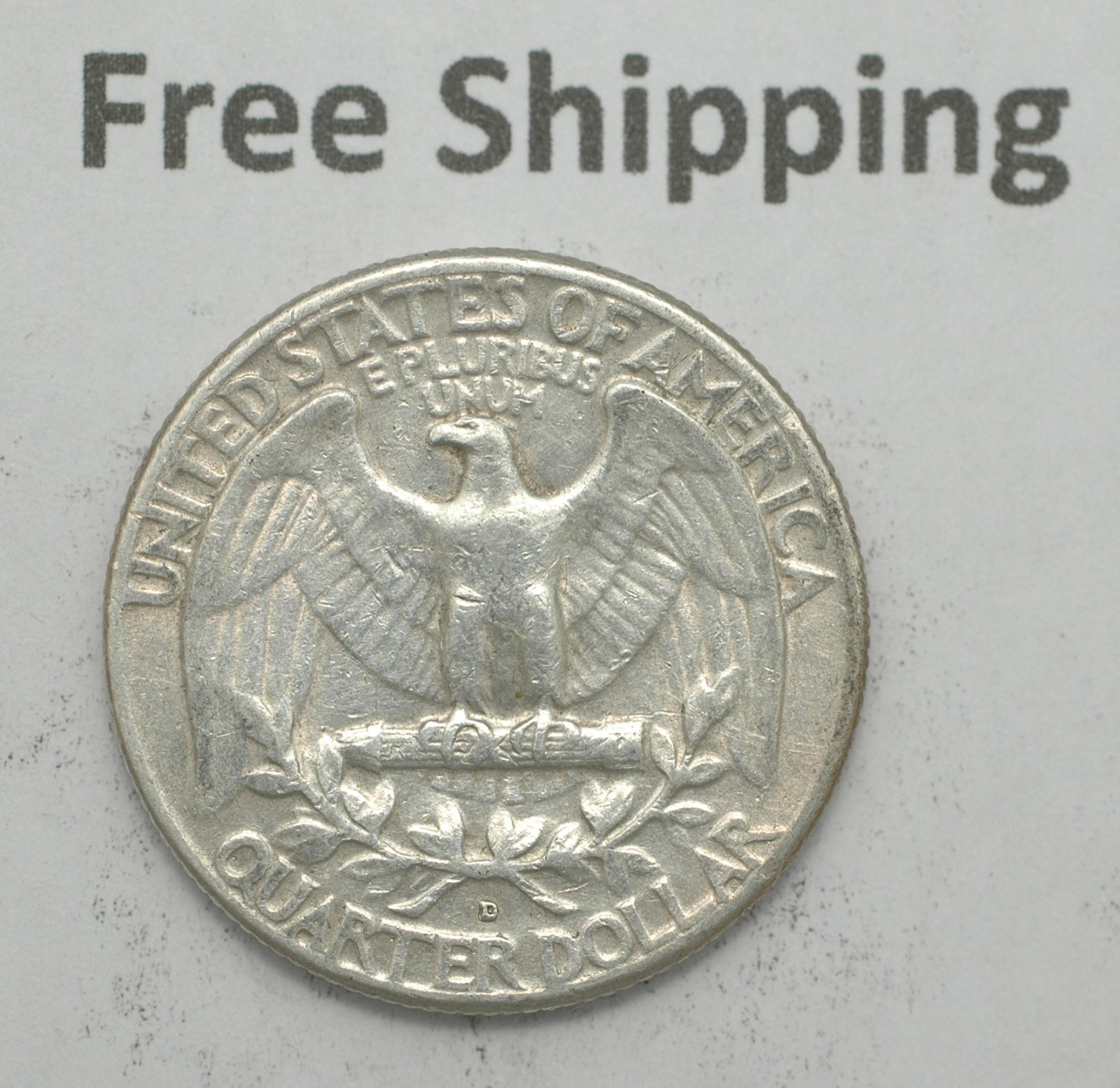 1962 D Washington Silver Quarter Denver mint mark Free Shipping