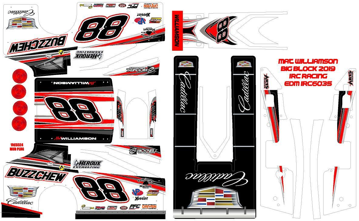 1RC EDM  WRAP SALVAS MUDBOSS 1X18 SCALE MATT WILLIAMSON 2019 BB THEME WRAP KIT