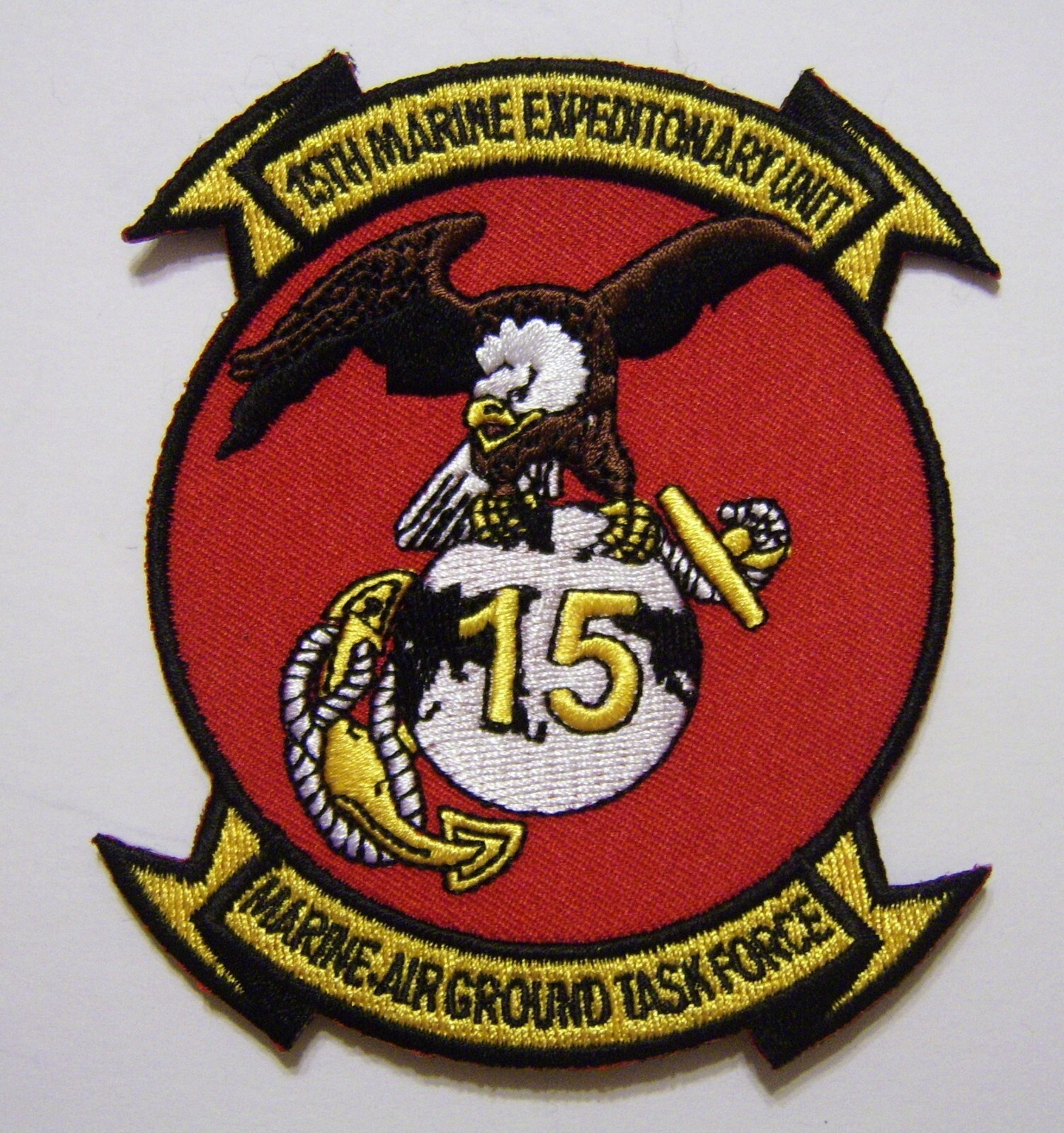 USMC PATCH - 15th MARINE EXPEDITIONARY UNIT MARINE AIR GROUID TASK FORCE NEW