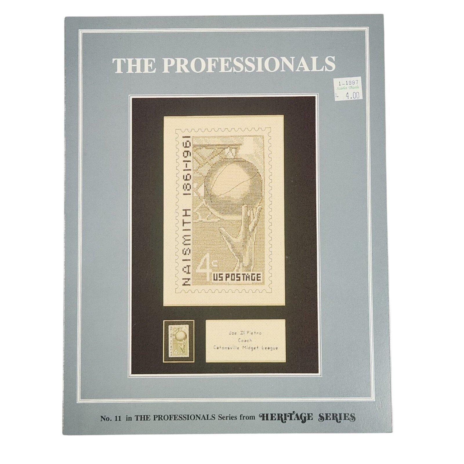 VTG 1996 The Professionals Basketball Cross Stitch Booklet No 11 Heritage Series