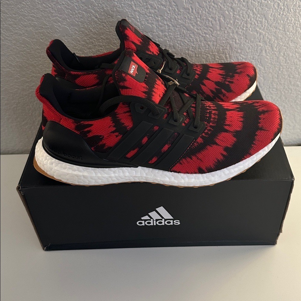 Adidas Ultra Boost x Nice Kicks Red Black Sneakers Men's US Size 7 New in Box!
