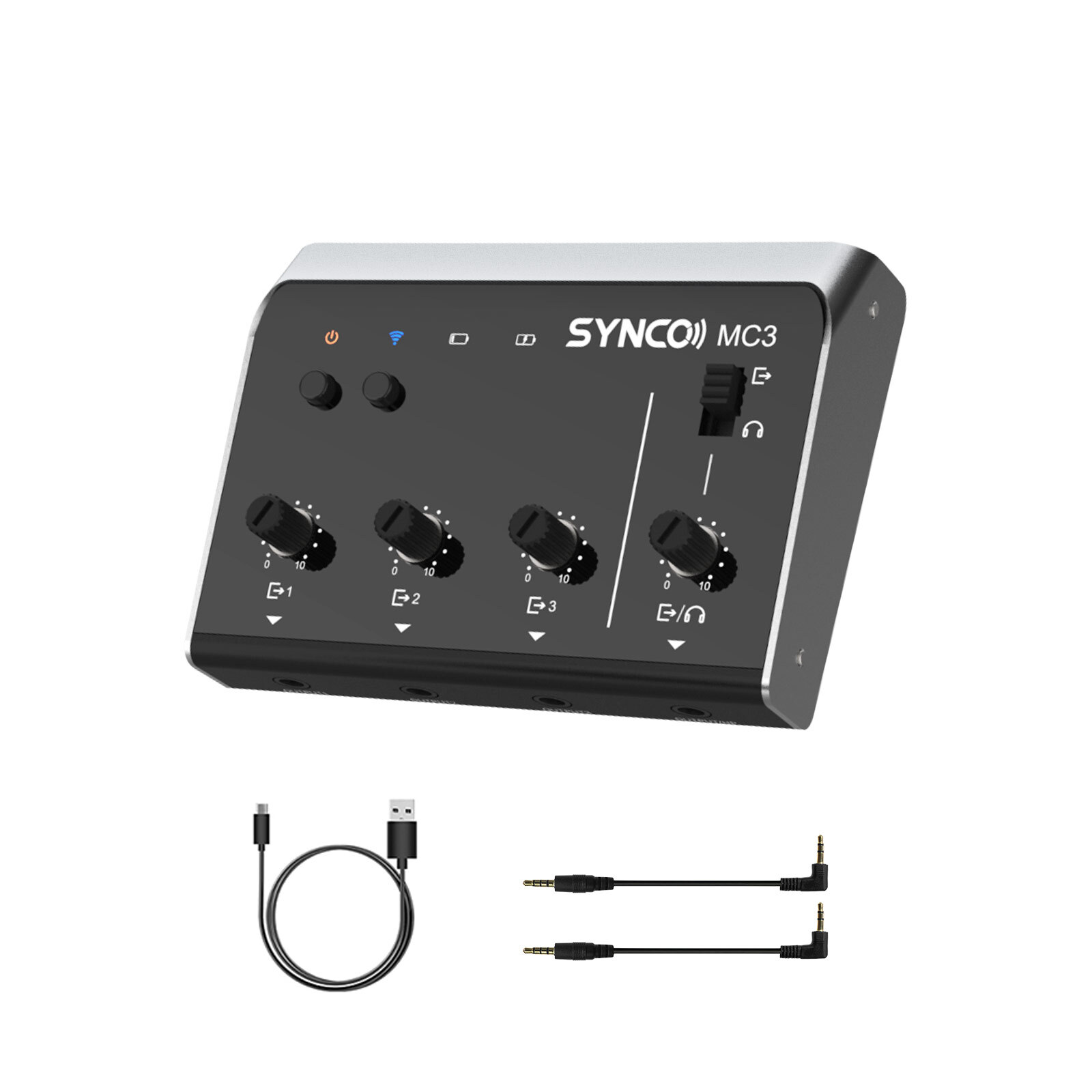 SYNCO MC3 Audio Mixer Stereo Line Mixer 4-Channel for Microphones Smartphones