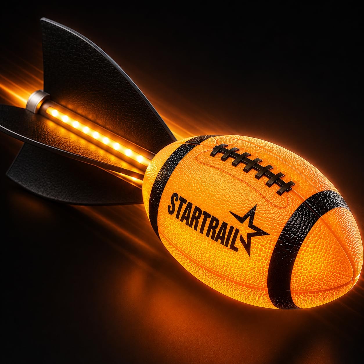 Glow in The Dark Football | Rechargeable 11 x 7.5 inches, Green/Blue