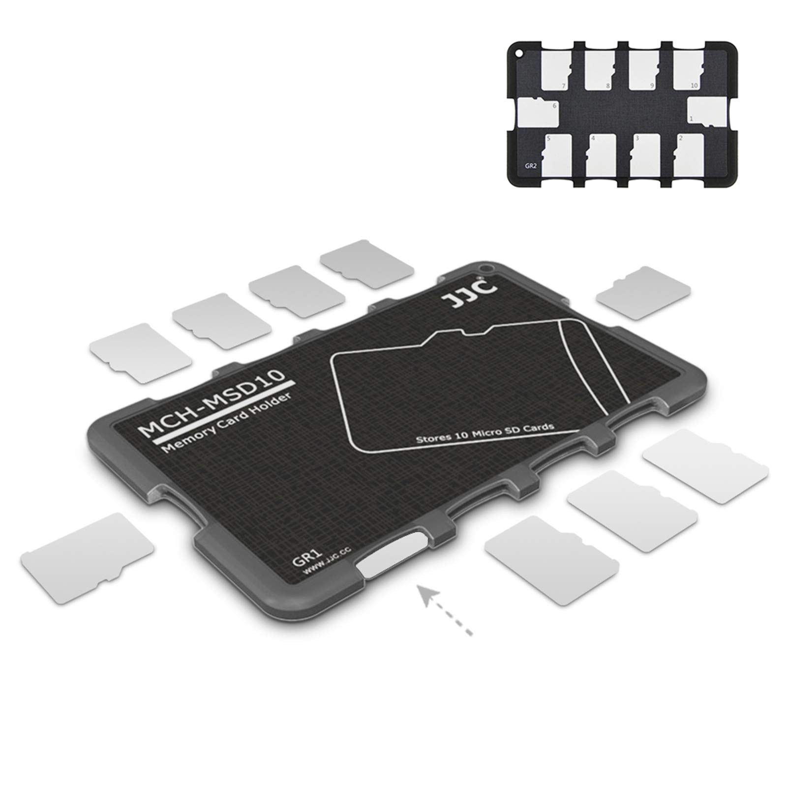 10 Slots Micro SD Card Holder Case Storage Organizer, Ultra Slim Credit Card ...