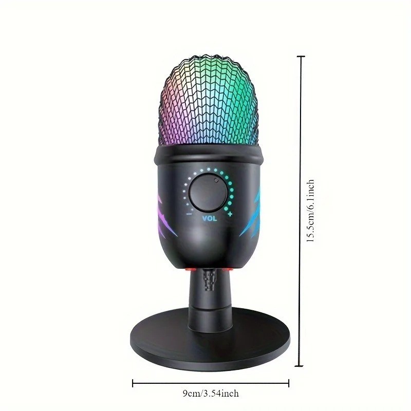USB Condenser Microphone V5 Noise Cancelling Streaming Gaming Mic Stand